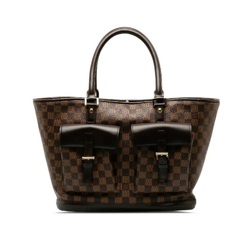 Brown Louis Vuitton Damier Ebene Manosque GM Tote Bag