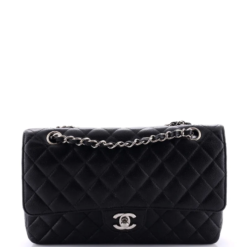 Classic Double Flap Bag Quilted Caviar Medium