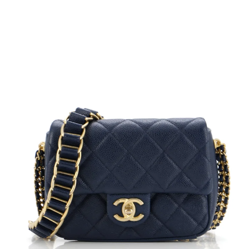 Chain Soul Flap Bag Quilted Caviar Mini