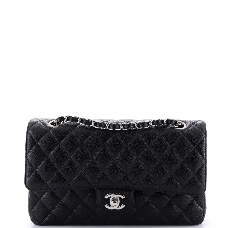 Classic Double Flap Bag Quilted Caviar Medium