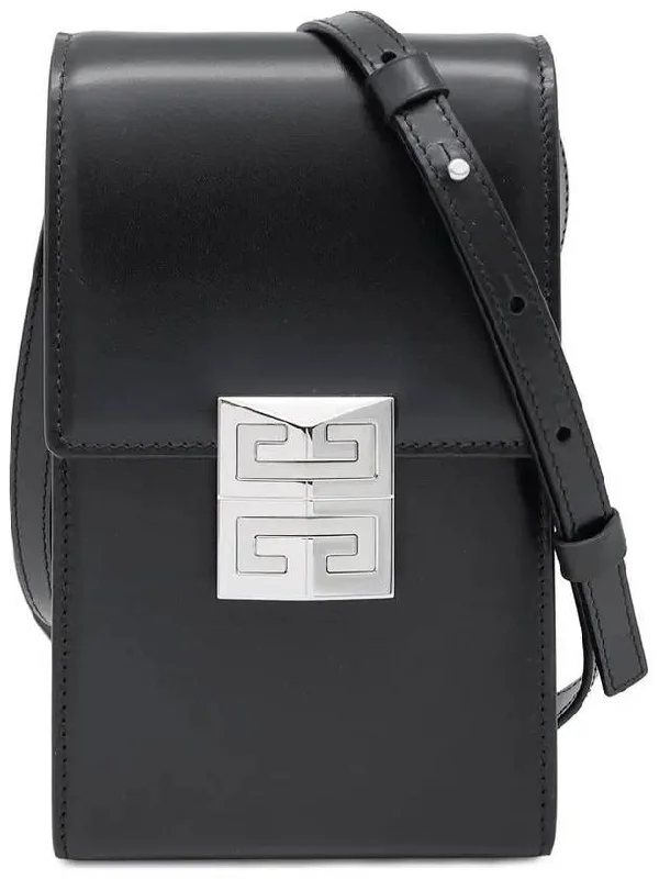 Box Leather Mini 4G Vertical Mini Bag Black