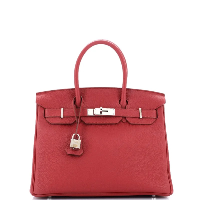 Birkin Handbag Rubis Togo with Palladium Hardware 30