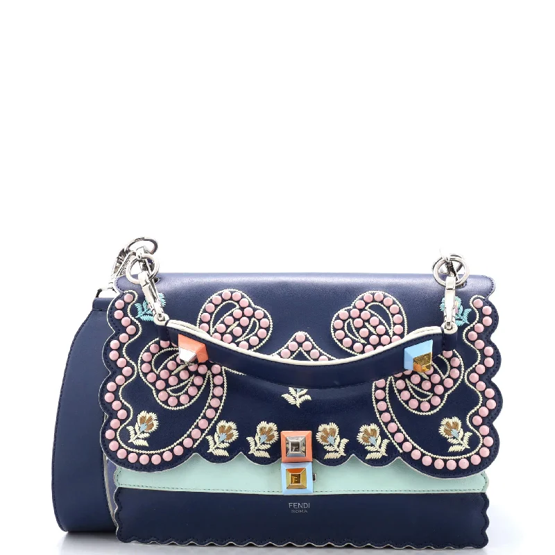 Kan I Bag Embroidered Studded Leather Medium