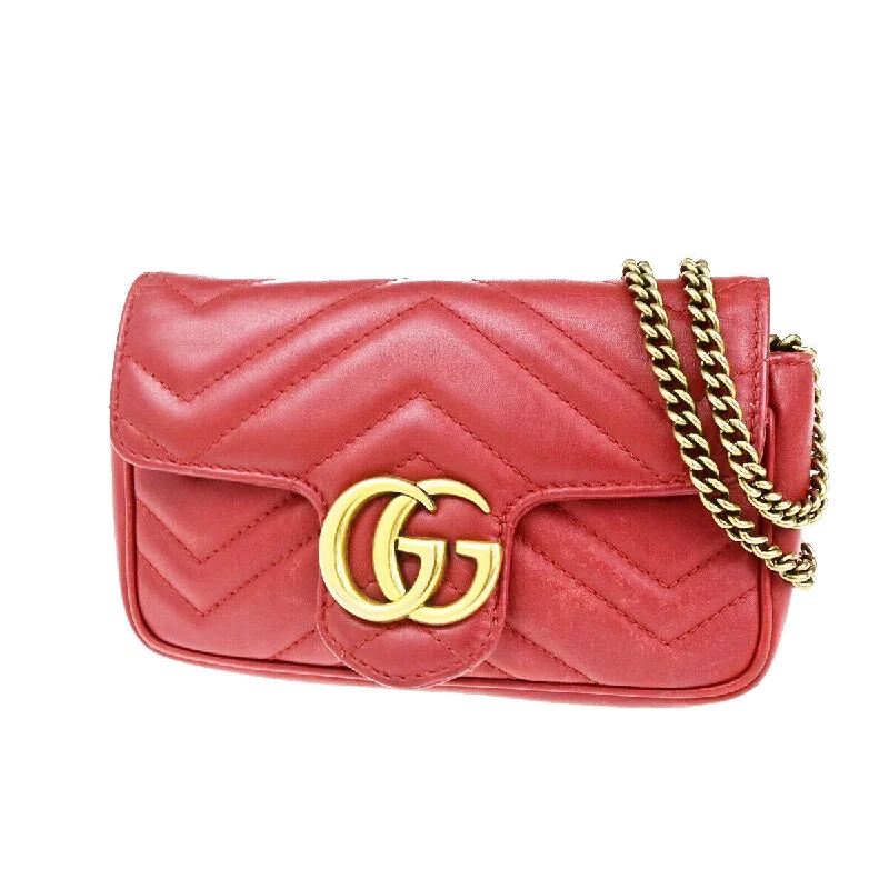 Gucci Marmont  Leather Shoulder Bag (Pre-Owned)