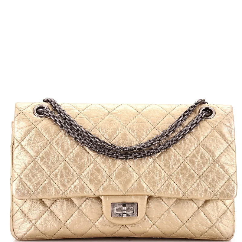 Reissue 2.55 Flap Bag Quilted Metallic Aged Calfskin 226