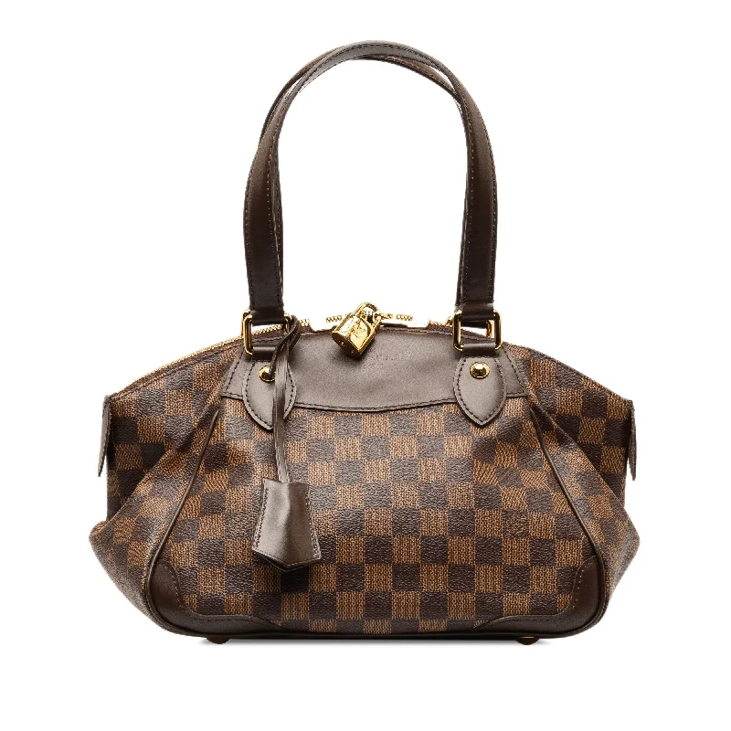 Brown Louis Vuitton Damier Ebene Verona PM Handbag