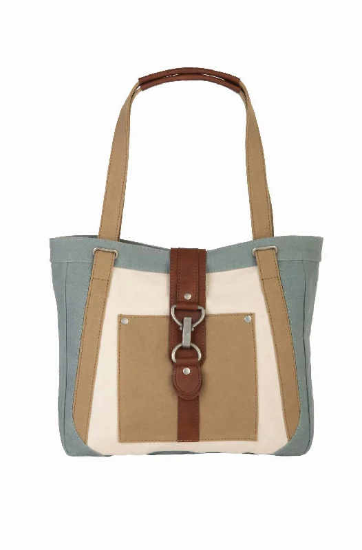 Women's Nora Canvas Shoulder Bag In Aegean