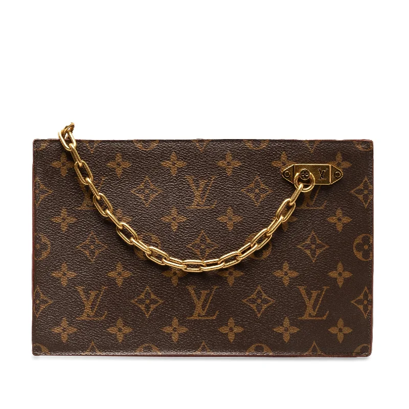 Brown Louis Vuitton Monogram Legacy Chain Clutch