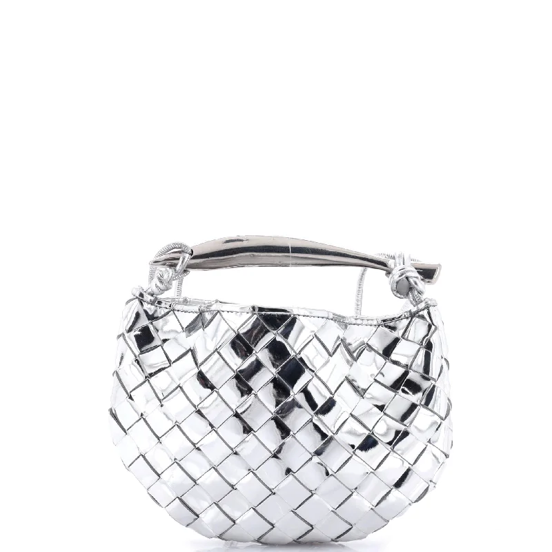 Sardine Top Handle Bag Metallic Leather Mini