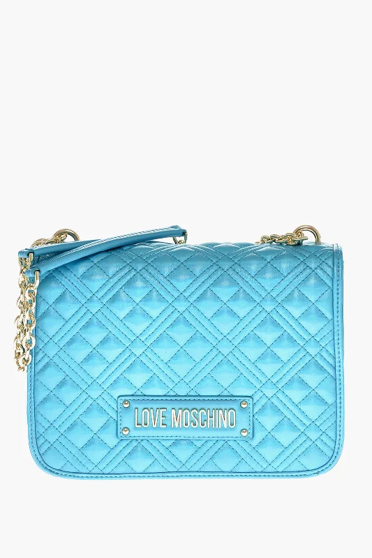 Moschino Love Moschino Faux Leather Quilted Shoulder Bag Laminated Ef