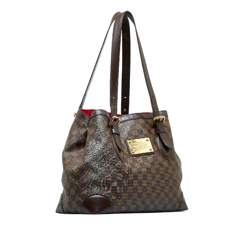 Brown Louis Vuitton Damier Ebene Hampstead MM Tote Bag