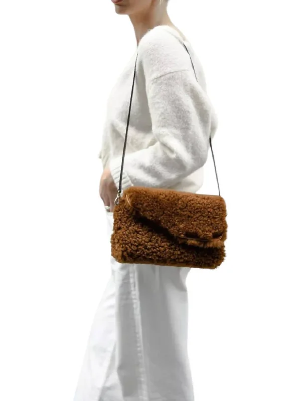 Women's Corinaldo Shearling Bag In Castagna Brown