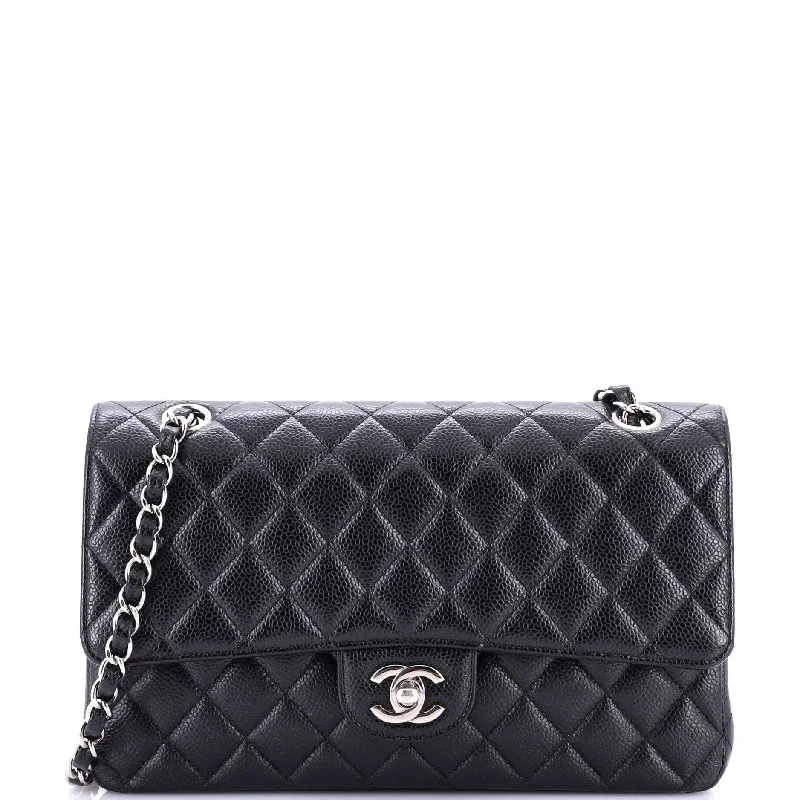 Classic Double Flap Bag Quilted Caviar Medium