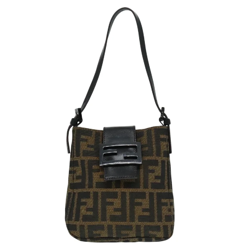 Fendi Mamma Baguette  Canvas Shoulder Bag (Pre-Owned)