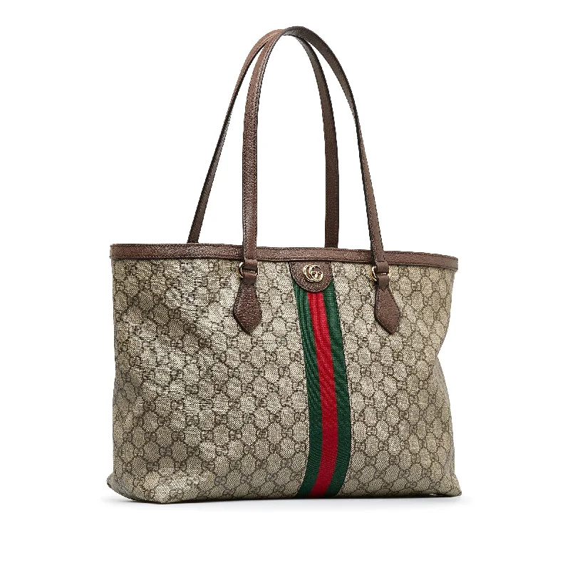 Brown Gucci GG Supreme Ophidia Tote