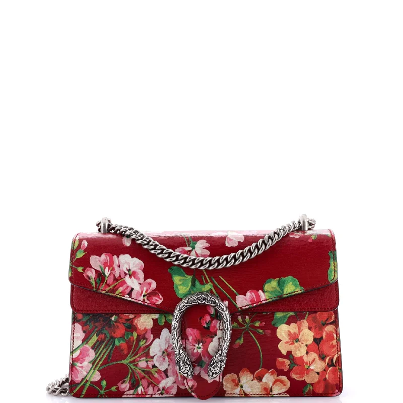 Dionysus Bag Blooms Print Leather Small