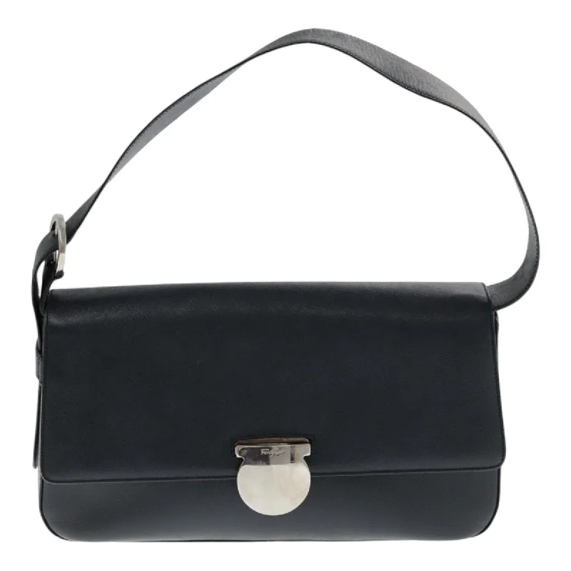 Salvatore Ferragamo Gancini  Leather Shoulder Bag (Pre-Owned)