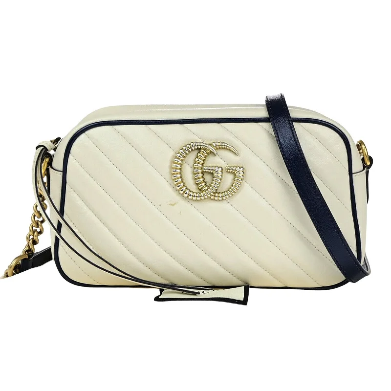 Gucci Marmont  Leather Shoulder Bag (Pre-Owned)