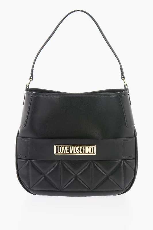 Moschino Love Faux Leather Bag With Removable Shoulder Strap