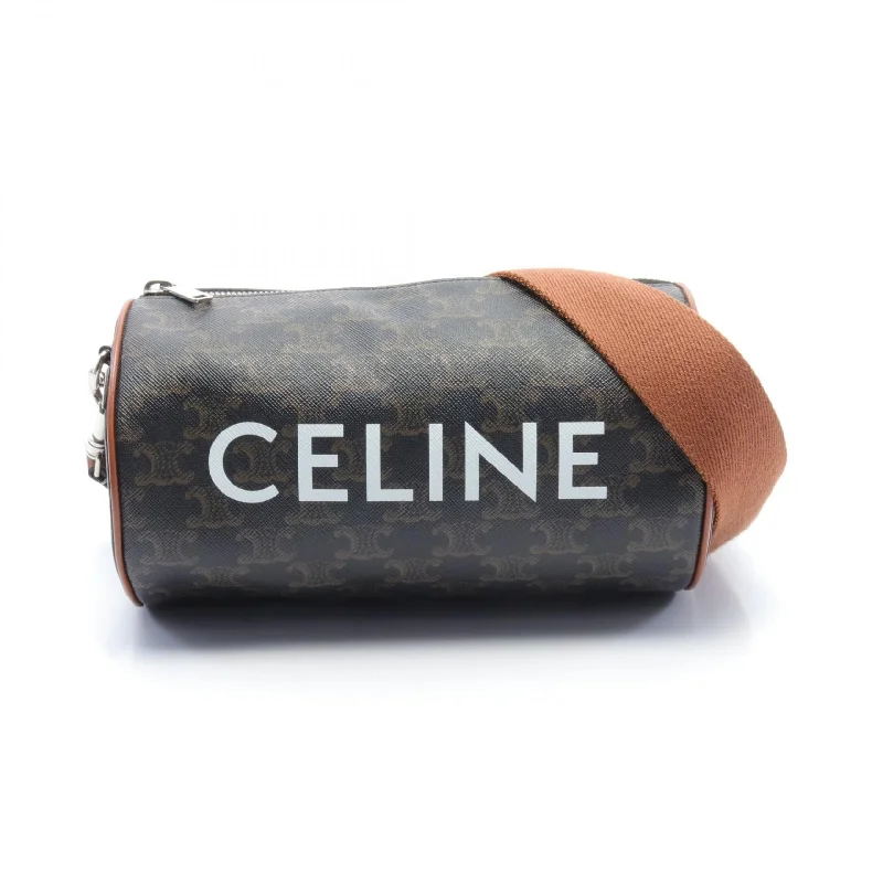 Celine Triomphe Shoulder Bag PVC Coated Canvas Leather