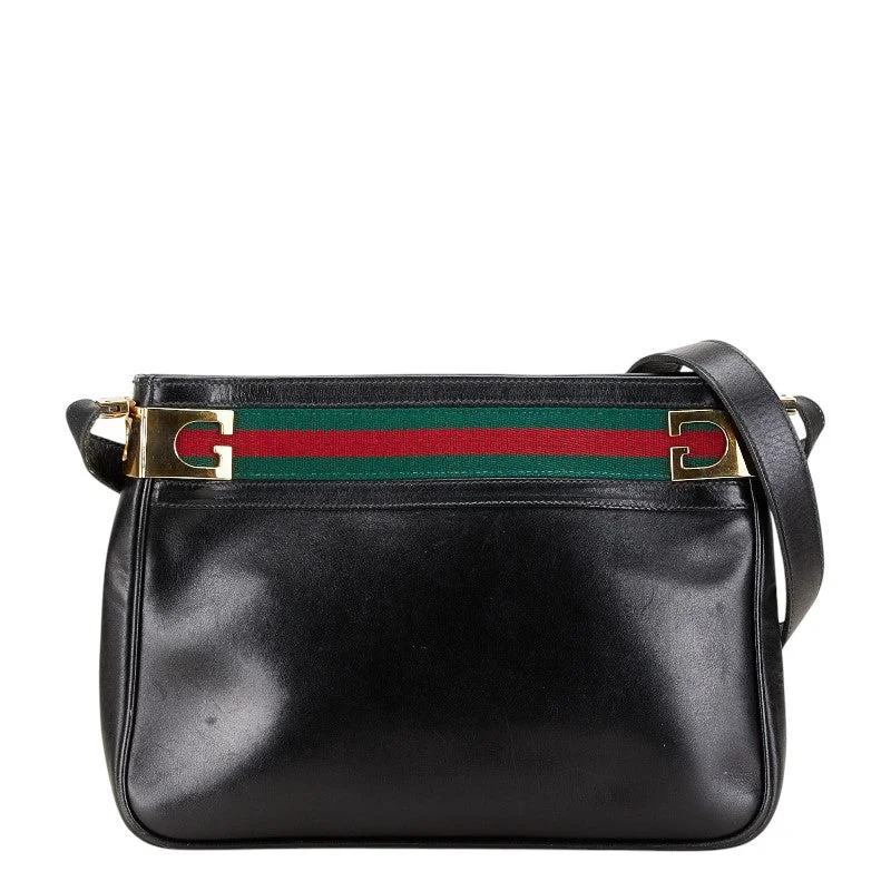 Gucci Leather Shoulder Bag Black