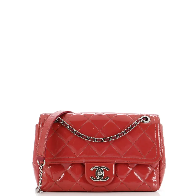 Coco Shine Flap Bag Quilted Patent Small