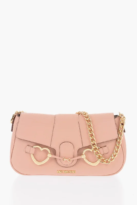 Moschino Love Faux Leather Big Heartbit Shoulder Bag