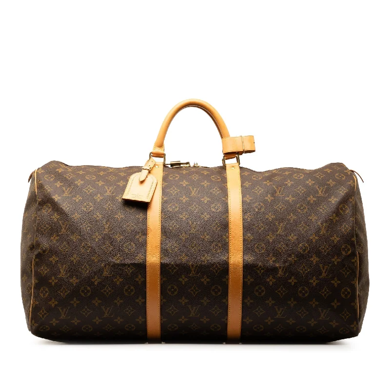 Brown Louis Vuitton Monogram Keepall 60 Travel Bag