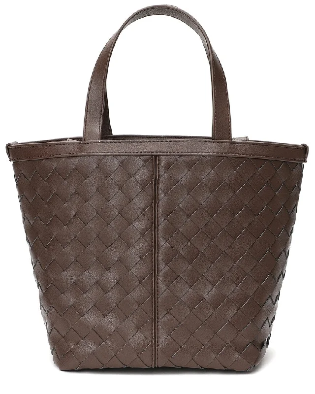 Tiffany & Fred Paris Woven Leather Top Handle Shoulder Bag