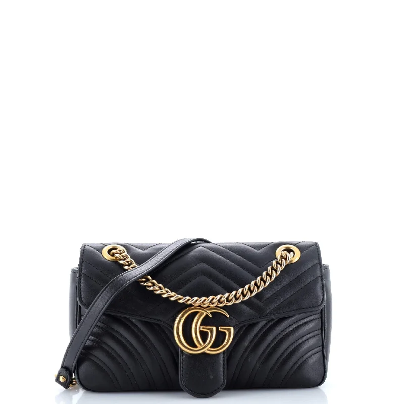 GG Marmont Flap Bag Matelasse Leather Small