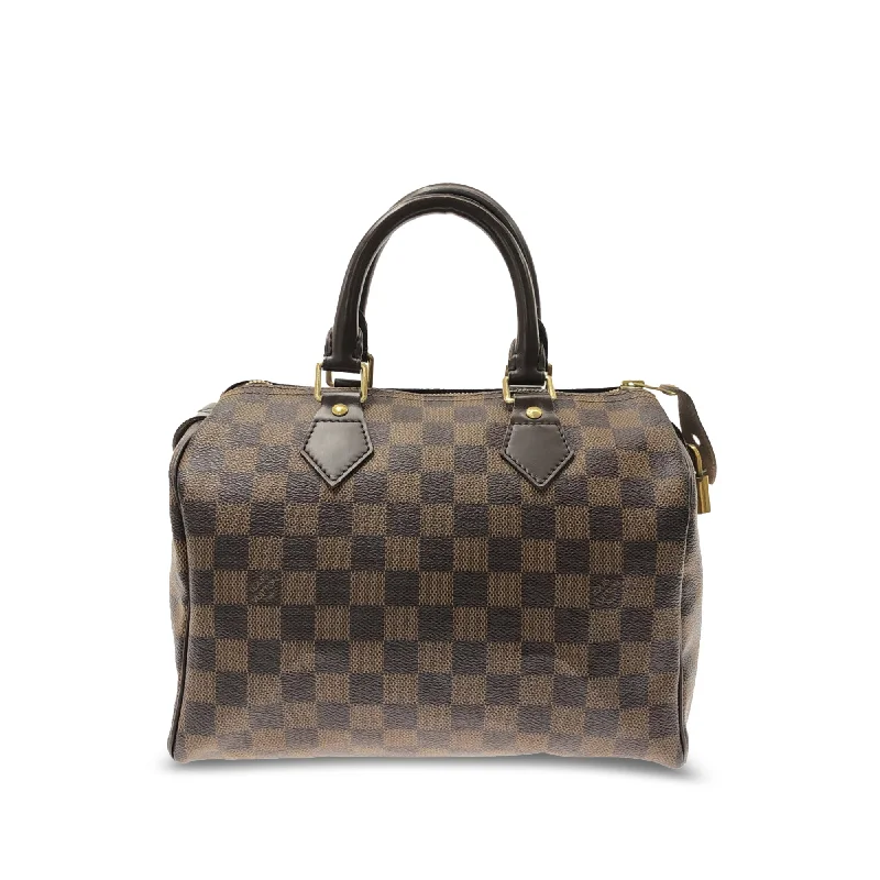 Brown Louis Vuitton Damier Ebene Speedy 25 Boston Bag