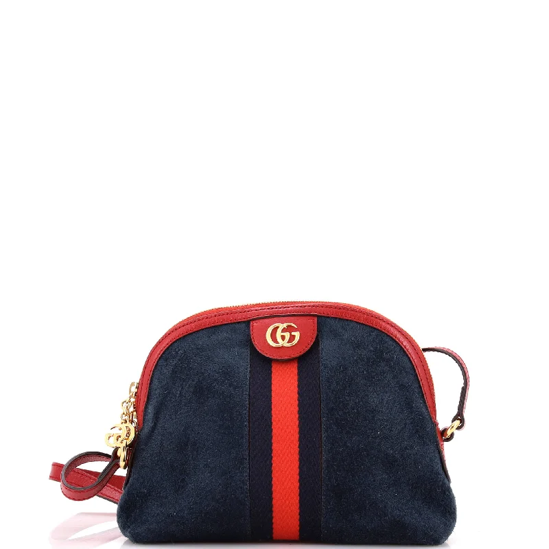 Ophidia Dome Shoulder Bag Suede Small