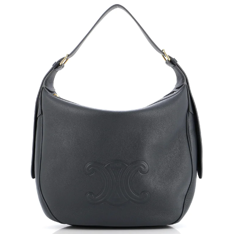 Heloise Shoulder Bag Triomphe Embossed Leather