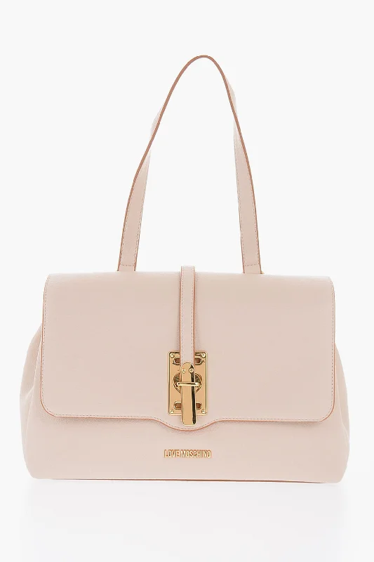 Moschino Love Faux Leather Bag With Removable Shoulder Strap