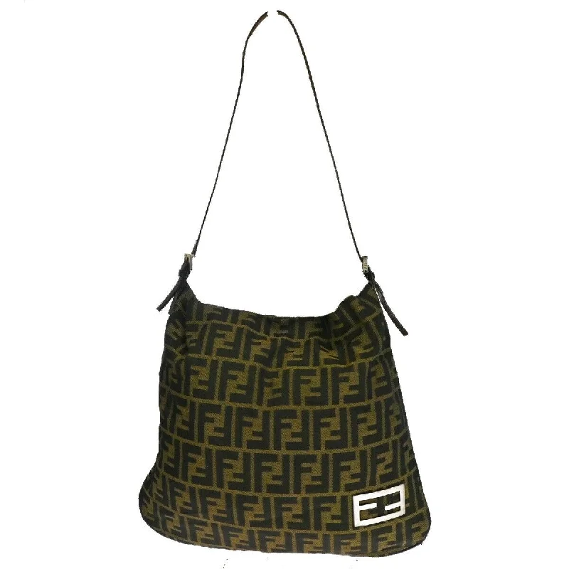 Fendi Zucca  Canvas Shoulder Bag (Pre-Owned)