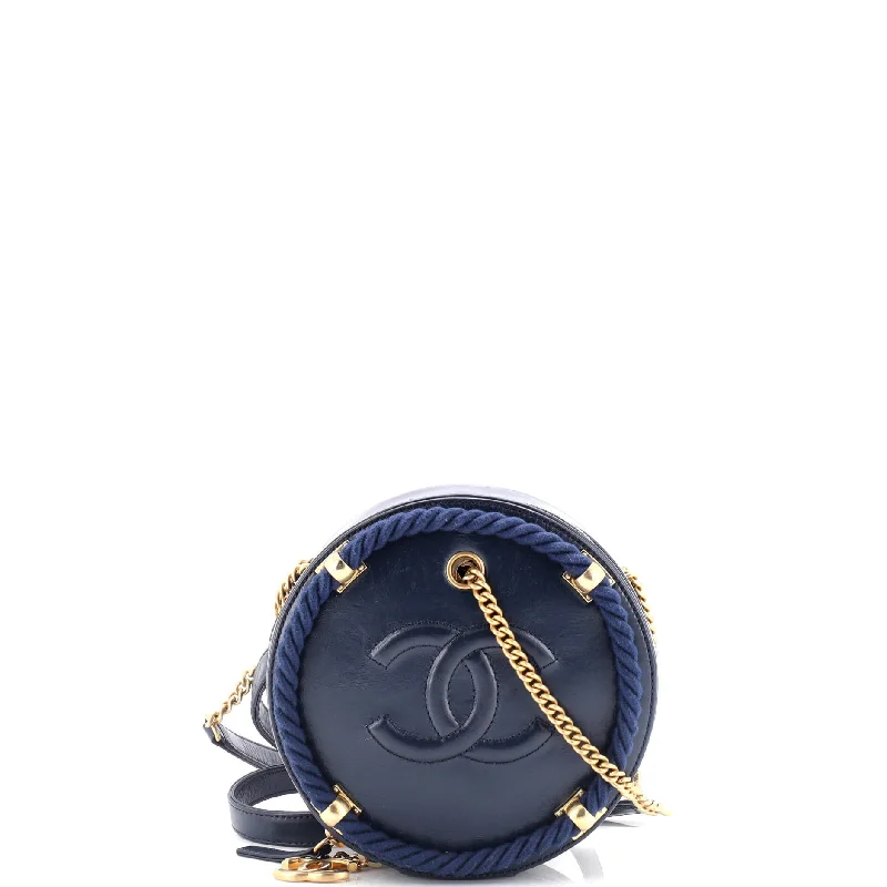 En Vogue Round Bag Crumpled Calfskin Small