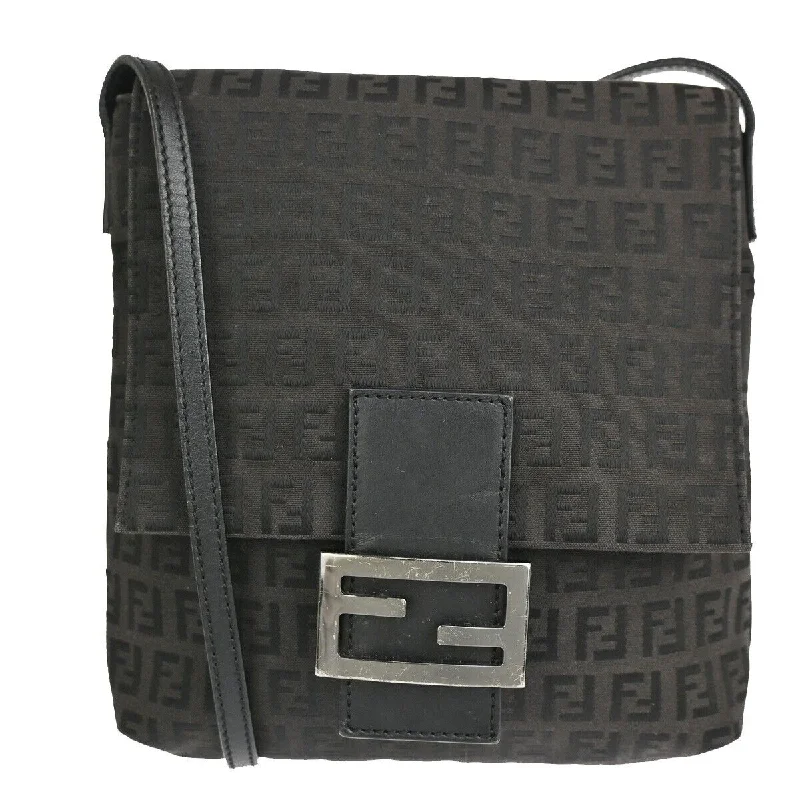 Fendi Zucchino  Canvas Shoulder Bag (Pre-Owned)