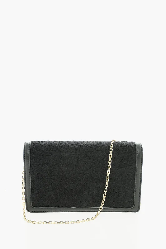 Moschino Love All Over Logo Terry Bag With Chain Shoulder Strap