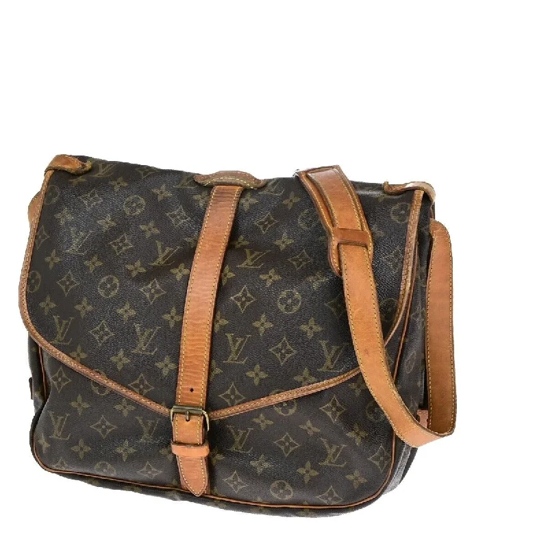 Louis Vuitton Saumur 35  Canvas Shoulder Bag (Pre-Owned)