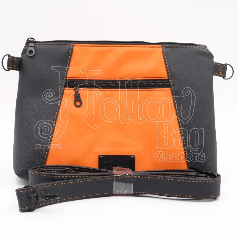 Crossbody Pouch - Black & Orange