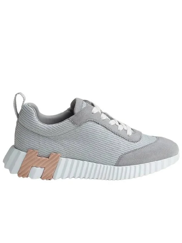 Bouncing Sneakers Mesh Suede Goatskin Greetings