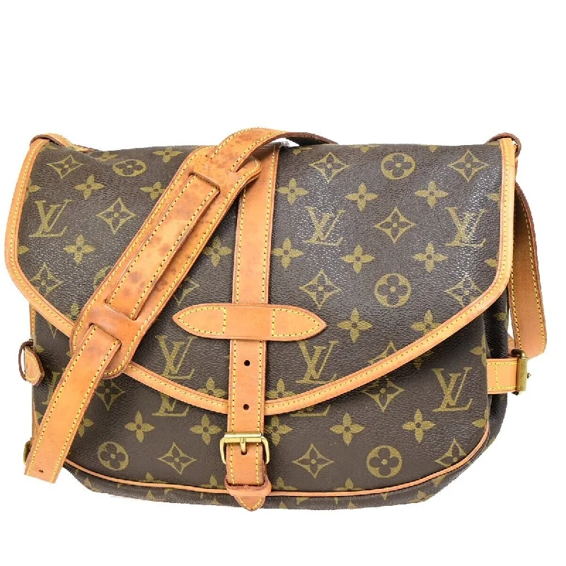 Louis Vuitton Saumur 30  Canvas Shoulder Bag (Pre-Owned)