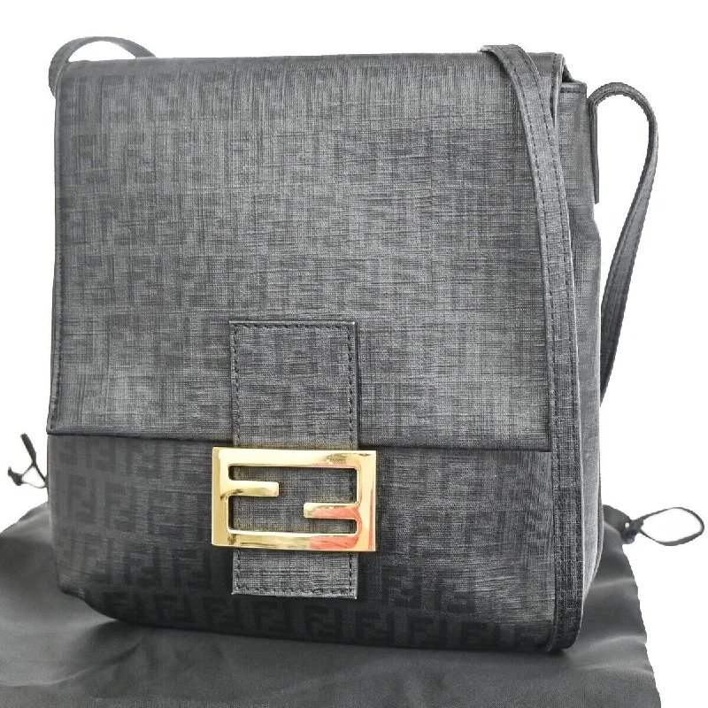 Fendi Zucchino  Canvas Shoulder Bag (Pre-Owned)