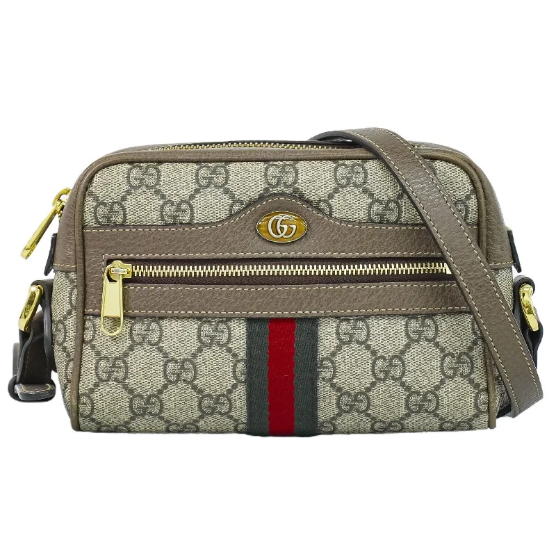 Gucci Ophidia  Canvas Shoulder Bag (Pre-Owned)