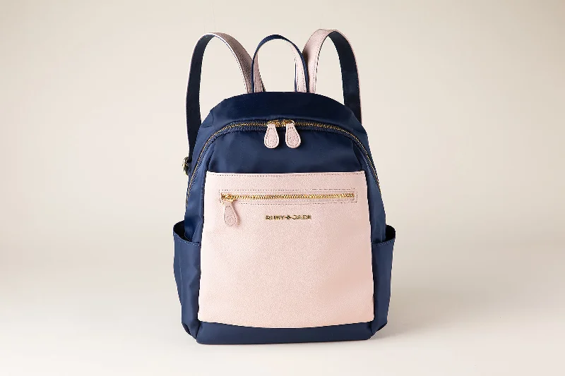 Maye - (Nylon) Navy, Blush & Gold