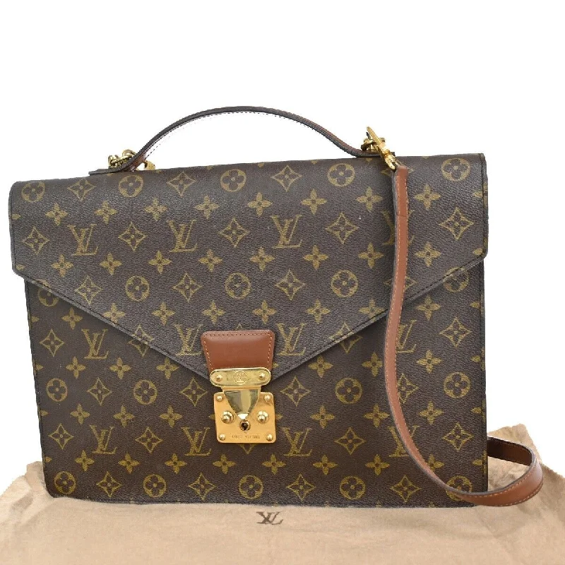 Louis Vuitton Porte Documents  Canvas Shoulder Bag (Pre-Owned)