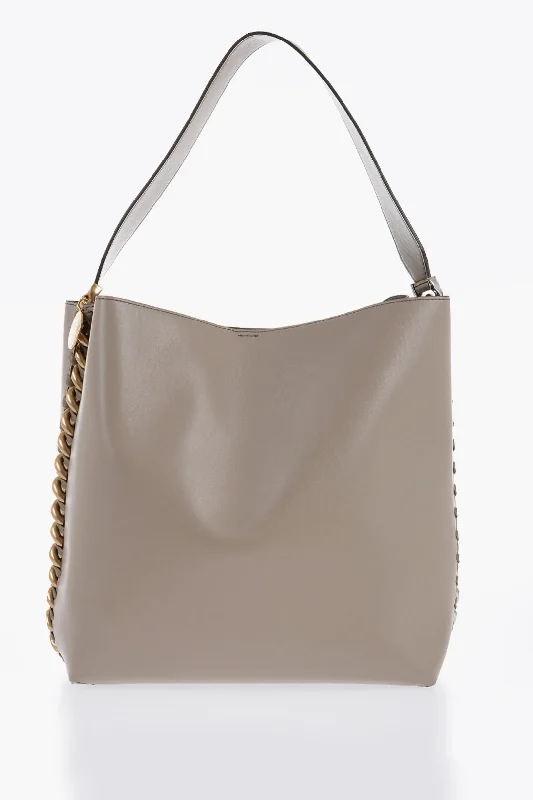 Stella Mccartney Vegan Leather Shoulder Bag With Chain Details