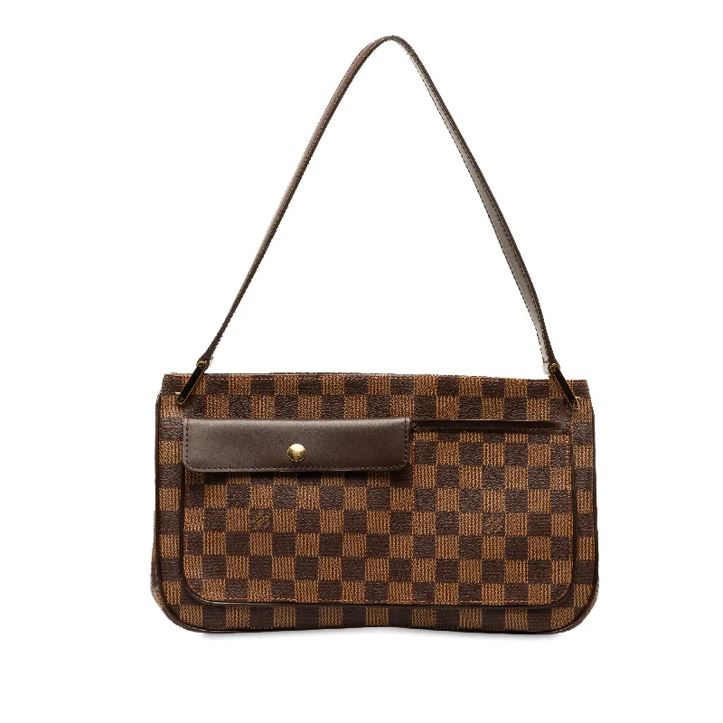 Brown Louis Vuitton Damier Ebene Aubagne Shoulder Bag