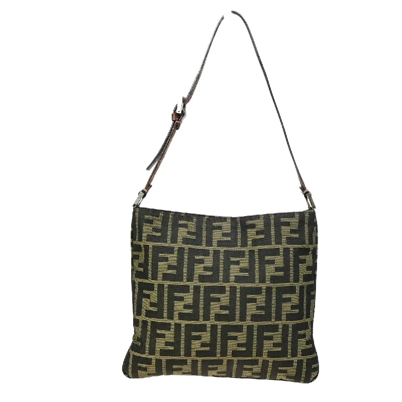 Fendi Zucca  Canvas Shoulder Bag (Pre-Owned)