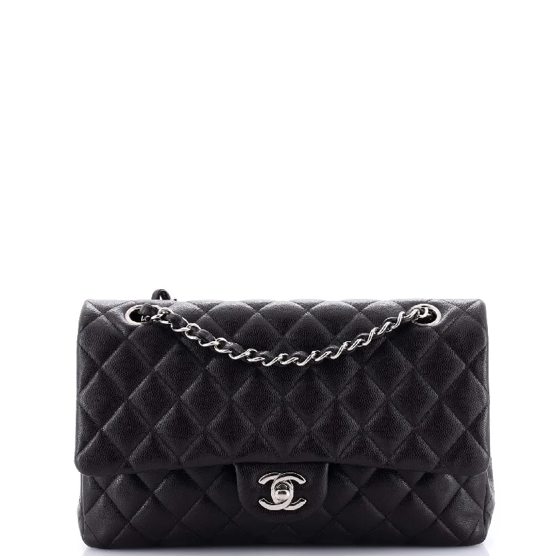 Classic Double Flap Bag Quilted Caviar Medium